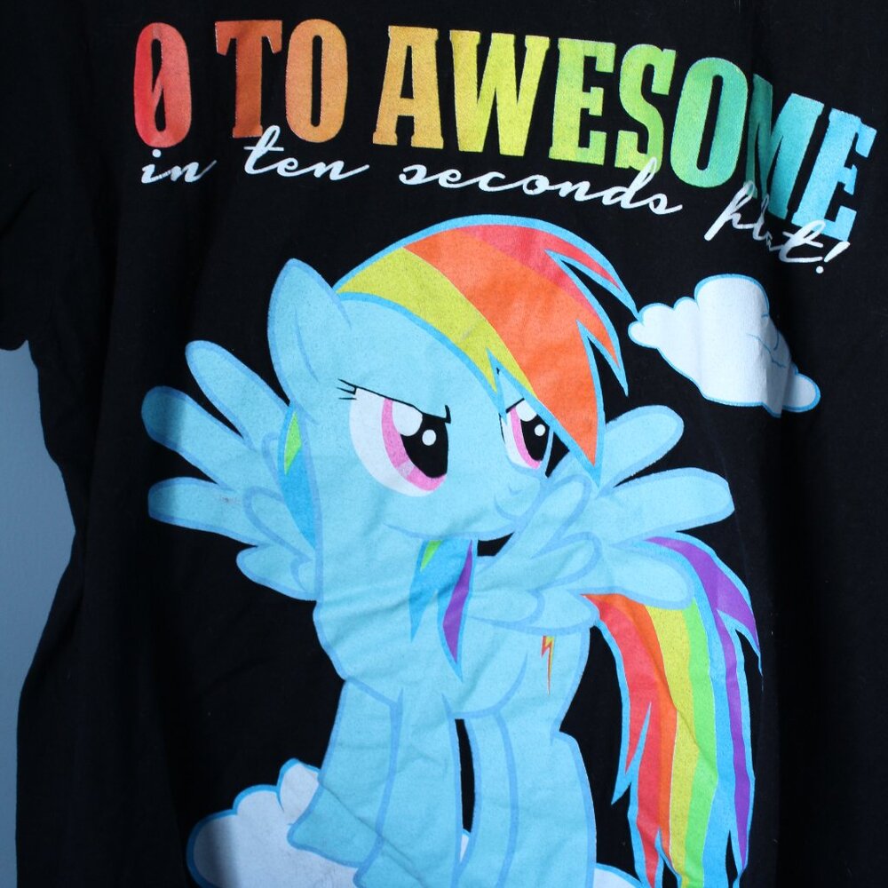My Little Pony Size LRG Ladies Tshirt Black - Picture 3 of 3